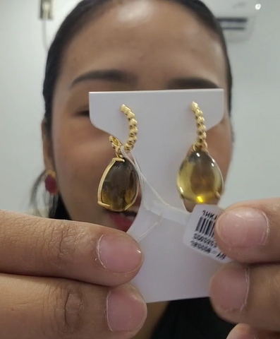 Champagne Quartz Earring