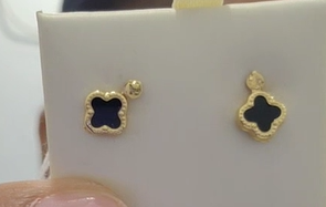 Small VCA Earring Black