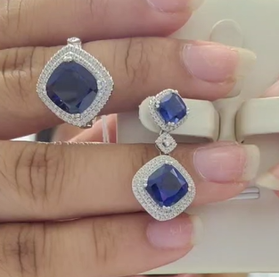 SAPPHIRE RING/EARRING