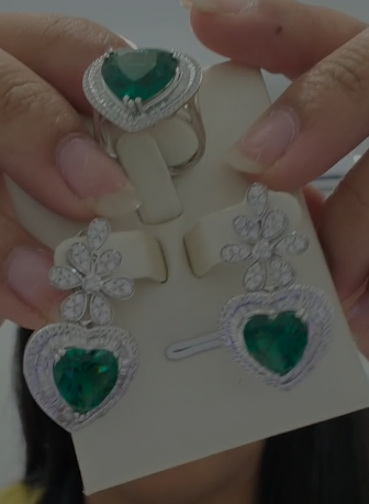 14K Emerald Set