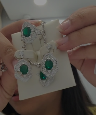 14K Emerald Set