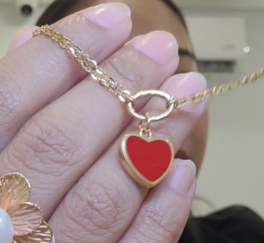 RED ENAMEL BRACELET