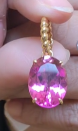 PINK TOPAZ EARRING