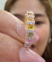 LOOP EARRING MULTICOLOR SAPPHIRE